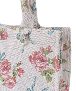 ローズリボン柄ゴブランスクエアトートSバッグ / Maison de FLEUR