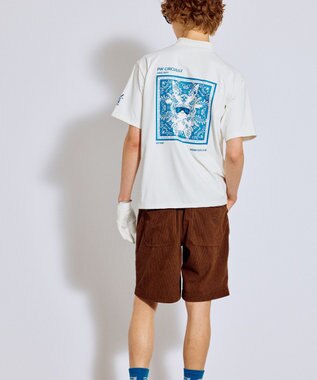 PW CIRCULUS 【吸水速乾 / UV遮蔽率99.5% UVカット / ストレッチ】【MEN】アニマルグラフィックモックT ゴルフ ホワイト系