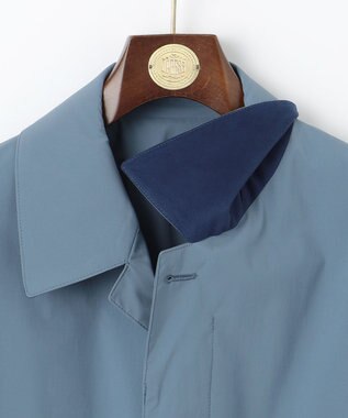 J.PRESS MEN 【驚きの軽さ / オンオフ兼用】【ストレッチ性 / 撥水機能 / 手洗い可】テクニカルライトポプリン カーコート サックスブルー系