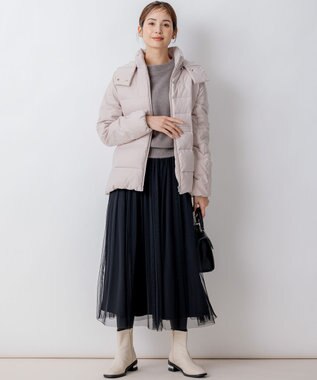 組曲 L 【洗える・2WAY】ライトタフタショートダウン ベージュ系