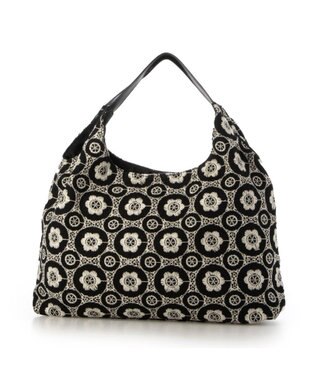 UNBILLION カシュカシュ cachecache / WEB限定刺繍2本手トートバッグ ブラックドット