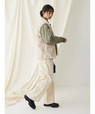 CRAFT STANDARD BOUTIQUE リバーシブルファーブルゾン Khaki