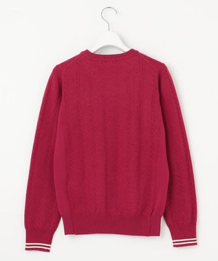 23区GOLF 【WOMEN】【洗える】ストレッチカラー ニット オールドローズ系