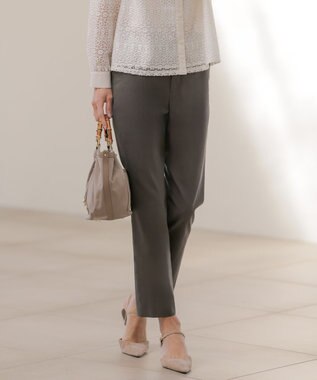 J.PRESS LADIES S 【WEB限定カラーあり】セルロースリネンストレッチ テーパード パンツ