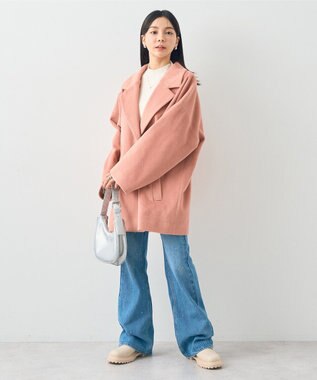 earth music&ecology オーバーテーラードジャケット　シャギー Pink