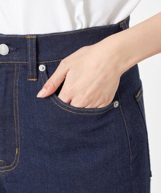 NAVE 【ReNAVE　洗える】ワイドストレッチデニム ネイビー系
