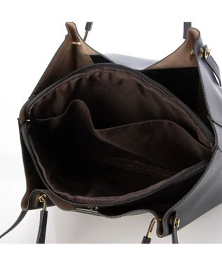 UNBILLION cachecache PCケース付きメタルハンドルA4トートバッグ ブラック