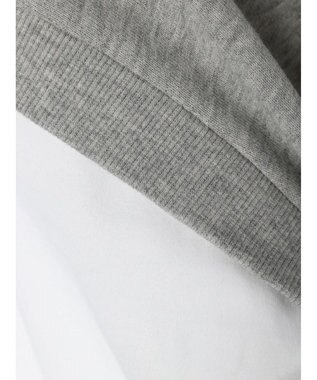 CRAFT STANDARD BOUTIQUE 裏毛袖レイヤード風パーカー Gray Mixture