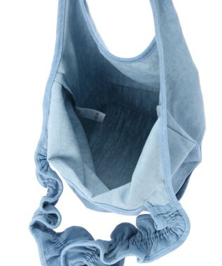 AMERICAN HOLIC デニムフリルバッグ Sax