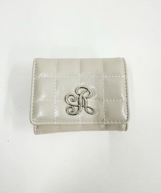 WEGO イニシャルパーツキルティングガマ口ウォレット オフホワイト