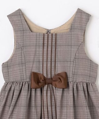 ANY KIDS メロディジャンパースカート ブラウン×チェック