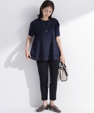 組曲 L シャツコンビティアード カットソー ネイビー系