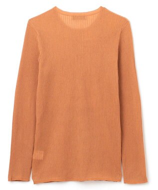 UNFILO シアーリブ ニットカーディガン キャメル