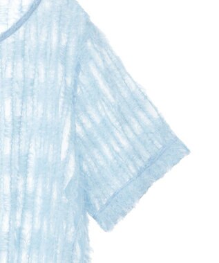 AMERICAN HOLIC チュールフリンジシアーＴシャツ Light Blue