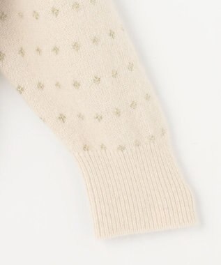 自由区 L ウールジャカードラメ ニット ベージュ系