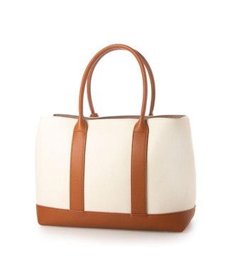 UNBILLION cachecache ショルダー付きパーテーション合成皮革トートL キャメルミックス