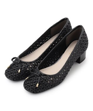 TOCCA CROCHET WITH RIBBON PUMPS パンプス ブラック系
