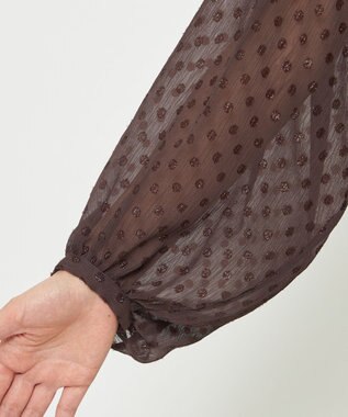 uncrave シアードットジャガード ブラウス ブラウン