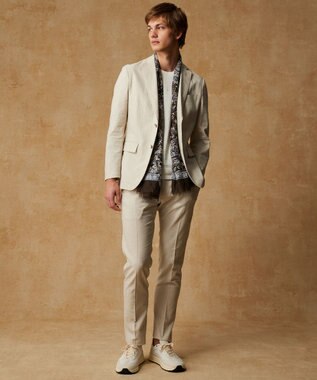 JOSEPH ABBOUD 【エコ素材/軽量/通気性/速乾性】ペーパーヤーンニット Ｔシャツ ホワイト系