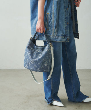 【2024SS新作】《Denim Jacquard》バケツ型ショルダーバッグ(CE-1271), Indigo, 999