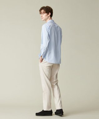 J.PRESS MEN ポプリンマルチストライプ バンドカラーシャツ ブルー系1