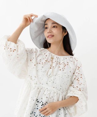 AURORA 【 Beaurance （ビューランス）】サマーシールド広つばキャペリンハット ホワイト