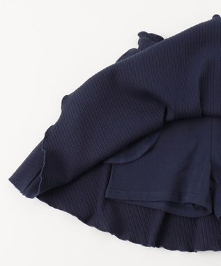 組曲 KIDS 【インパンツ付き】【110-140cm】フレアテレコ スカート ネイビー系