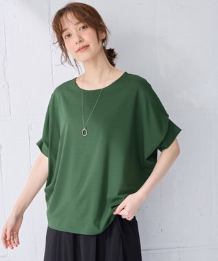 ANY L ゆるシルエットドルマンプルオーバー グリーン