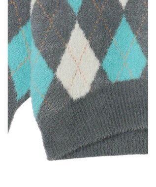 AMERICAN HOLIC バイパチアーガイルニットプルオーバー Gray Mixture