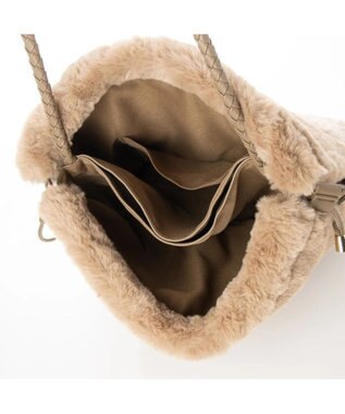 UNBILLION cachecache 切り替えエコファー三つ口巾着トート オーク