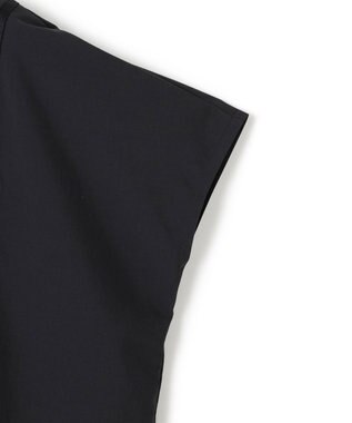 ICB L 【接触冷感・UVケア・洗える】シルケットスムースコンビ バイカラーカットソー ラピスラズリ×ブラック系