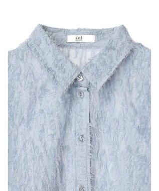 earth music&ecology ジャガードシャツ Blue