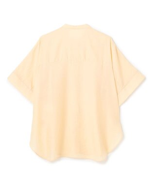 UNFILO シアーサテン ヨークブラウス バターイエロー