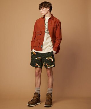 JOSEPH ABBOUD MOUNTAIN 【FILSON】LONG SLEEVE PLONEER GRAPHIC T SHIRT アイボリー系