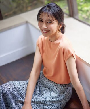  【UVケア/接触冷感/アンチピリング】クールタッチフレンチスリーブニット