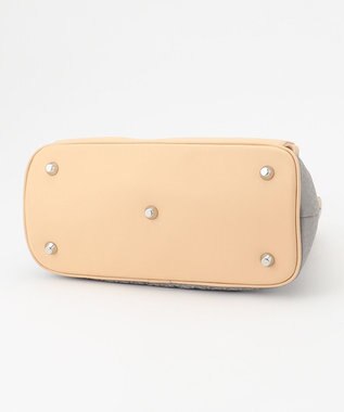 Y'SACCS モノグラムジャカード　ハーフムーン2WAYトート グレージュ