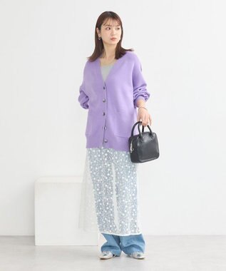 earth music&ecology やわらかタッチカーディガン Lavender