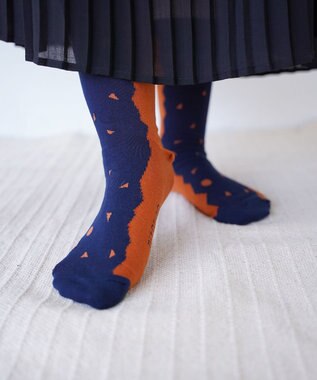 nitorito 【UNISEX】米沢オリジナル柄 mountain&moon 靴下 camel