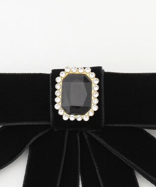 組曲 【好評につき追加販売】ベルベットリボンヘアクリップ ブラック系