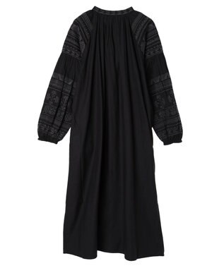 AMERICAN HOLIC インドコットン袖刺繍ワンピース Black