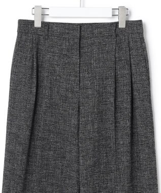 ICB L 【先行予約】ミックスブッチャー ワイドパンツ ブラック×オフホワイト