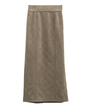 Green Parks ・ＥＬＥＮＣＡＲＥ　ＤＵＥ　エンボスナロースカート Brown