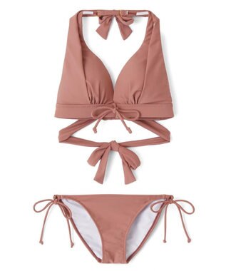 San-ai Resort（三愛水着楽園） ナチュラルだけどしっかり盛れる【ナチュラルアップブラ】ノンワイヤービキニ　7M・9M ピンク