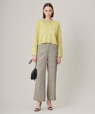 ICB L Vi/Ly/Liツイル ワイドストレートパンツ カーキ系