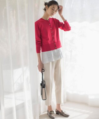 組曲 フラワーメタル ニット カーディガン チェリー