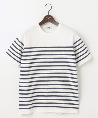  【キングサイズ・清涼感/ストレッチ/洗える】クールスキン ボーダーT ニット