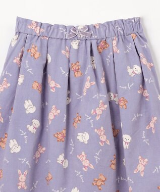 ANY KIDS アニマル 総柄 スカパン サックスブルー系