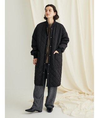 CRAFT STANDARD BOUTIQUE ダイヤキルトロングコート Black