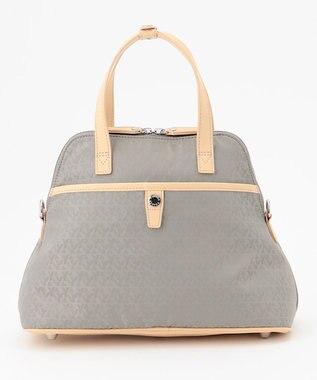 Y'SACCS モノグラムジャカード　ハーフムーン2WAYトート グレージュ