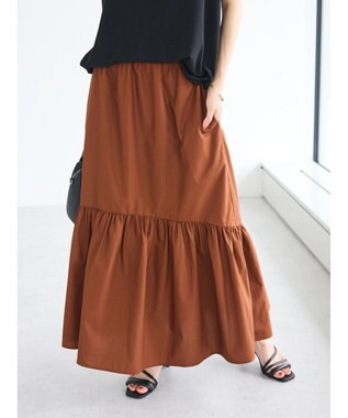 CRAFT STANDARD BOUTIQUE ティアードフレアスカート Brown